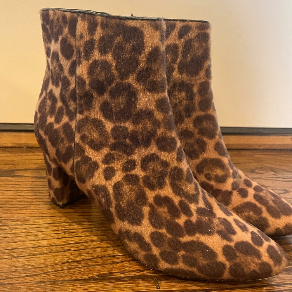 Leopard Print Ankle Boots
